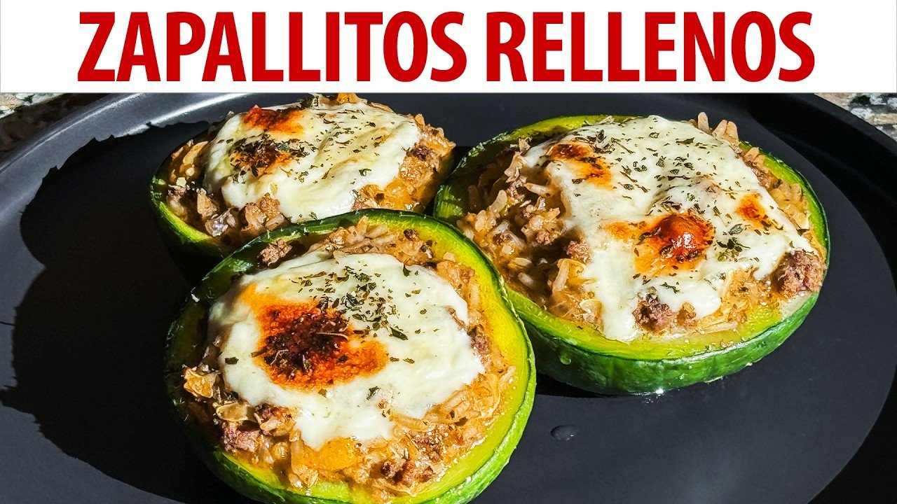 Receta de Zapallitos rellenos con arroz y carne