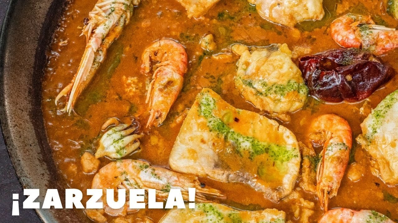 Receta de Zarzuela de pescado blanco y marisco