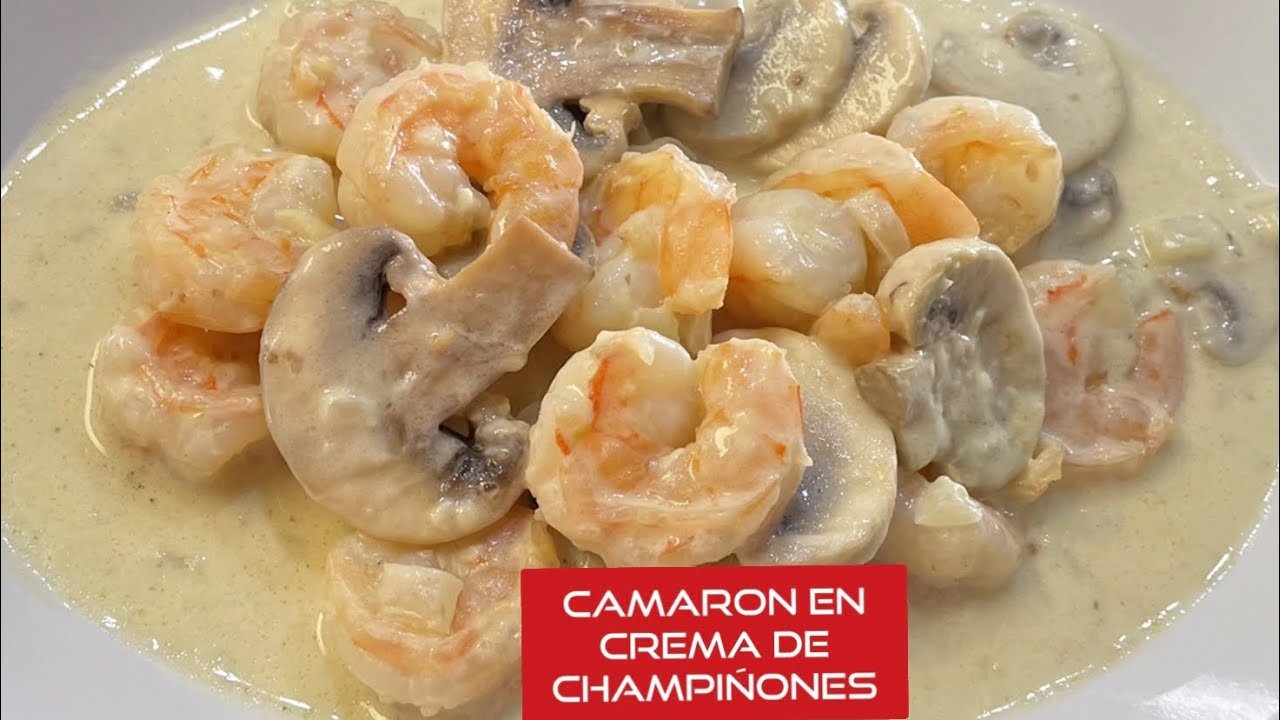 Receta de camarones con champiñon