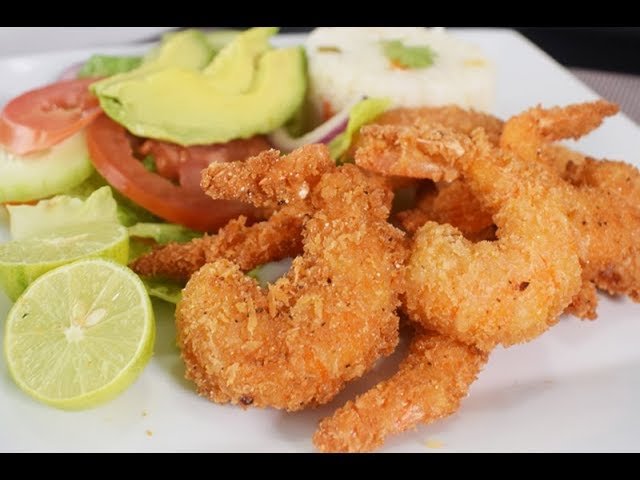 Receta de camarones empanisados o migados