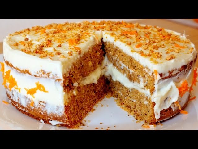 Receta de tarta de zanahorias fria