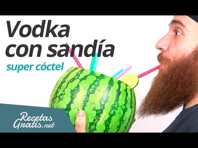 Sandía con vodka