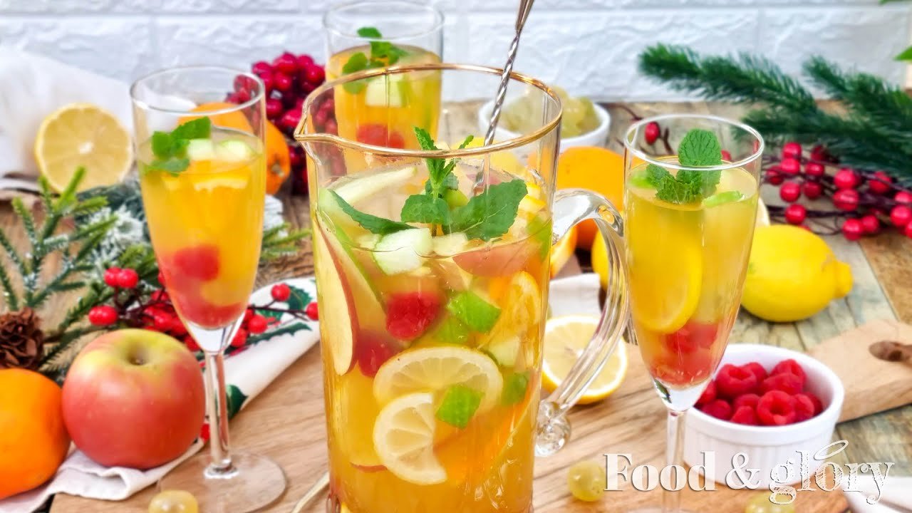 Sangría de cava con fresas