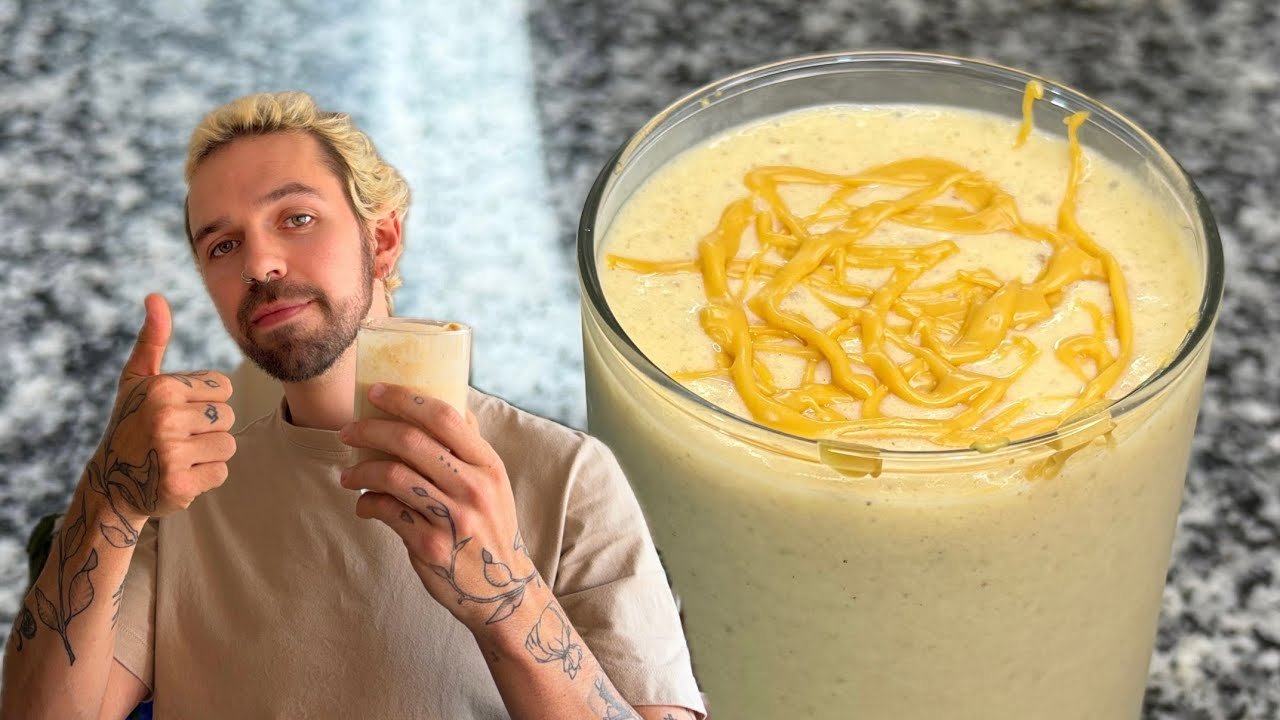 Smoothie de mantequilla de maní y banano