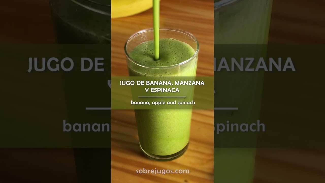 Smoothie de plátano con manzana y espinacas