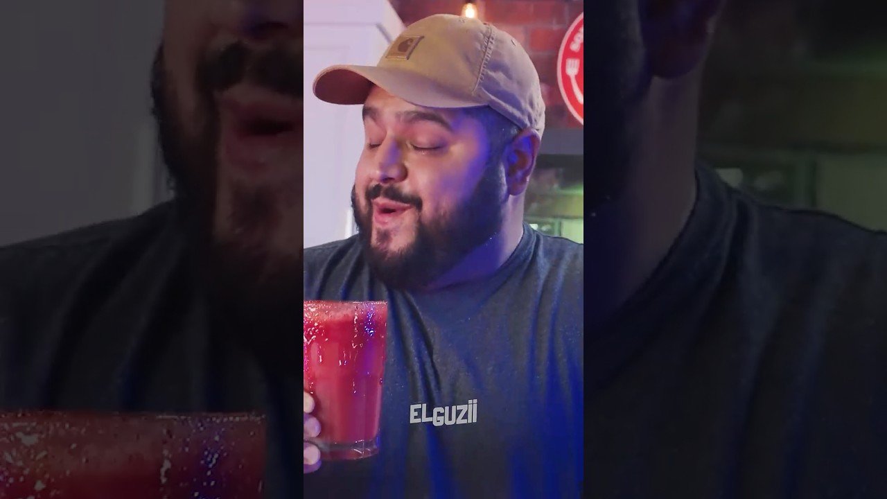 Smoothie de sandía manzana y frambuesas