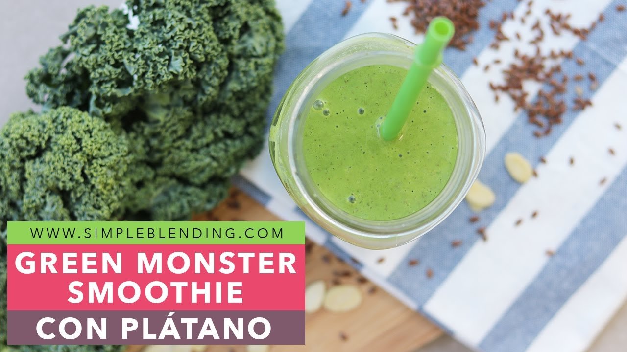 Smoothie verde con plátano