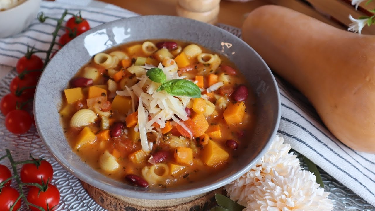 Sopa minestrone rápida