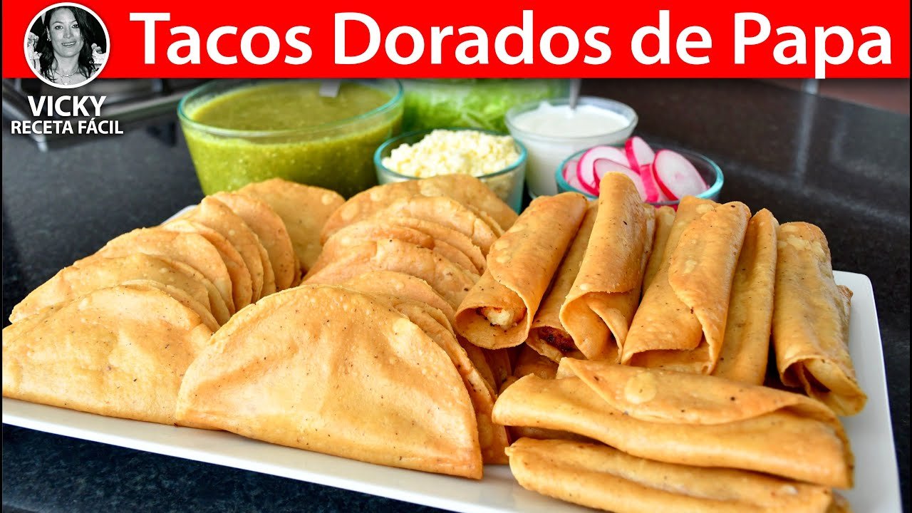 Tacos dorados de papa