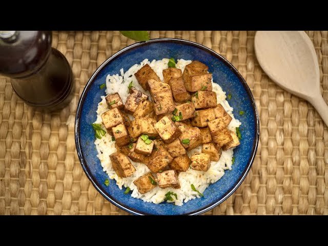 Tofu crujiente en sartén