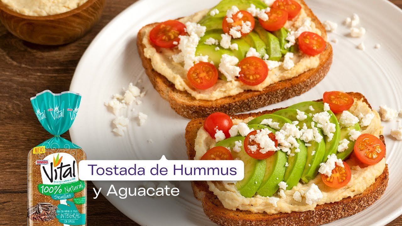 Tostada con hummus