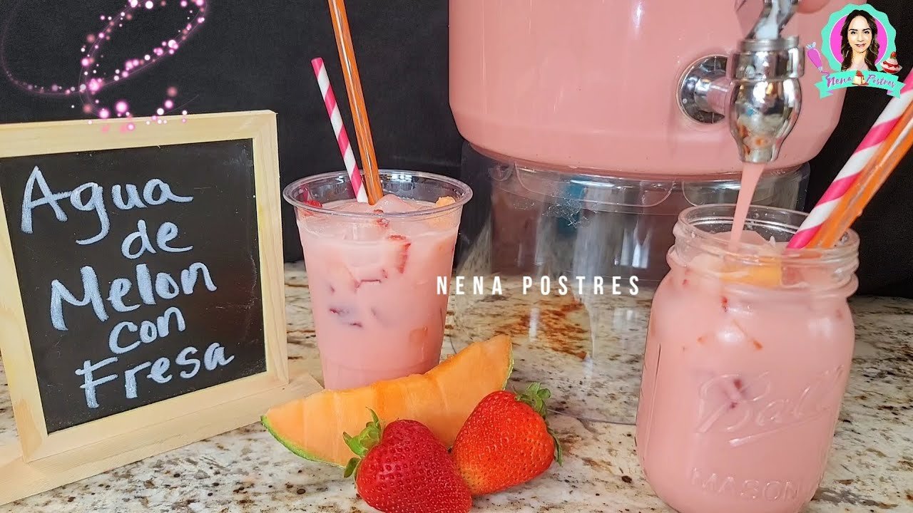 Zumo de melón y fresas