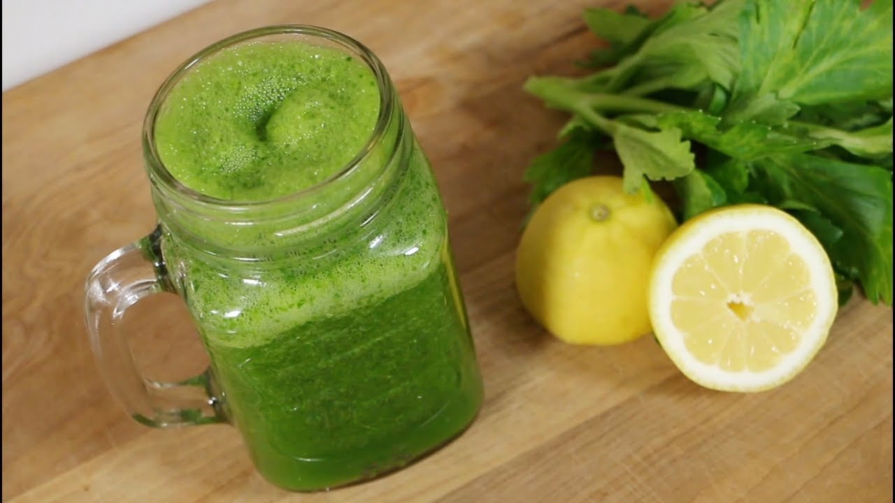 Zumo detox de espinaca