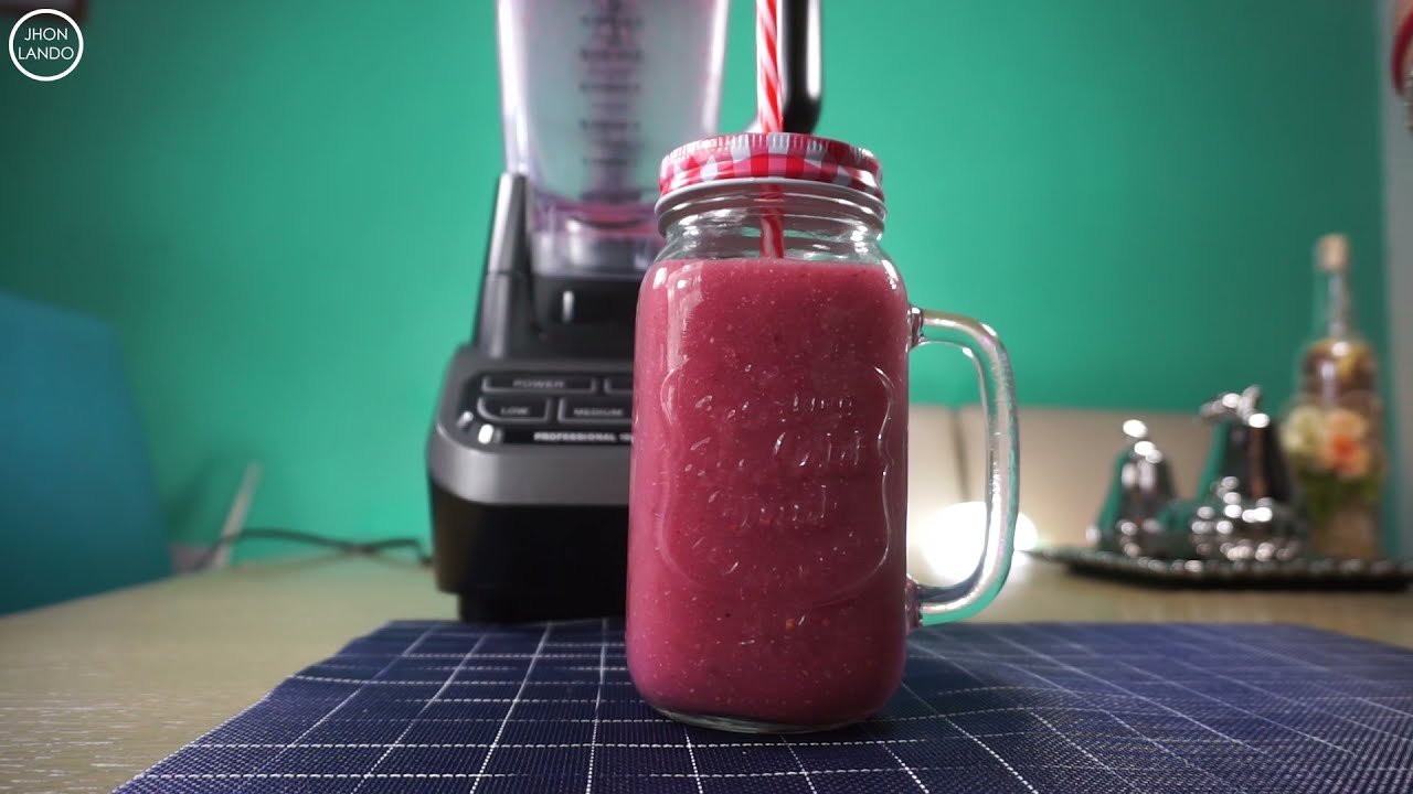 jugo de fresa con mora