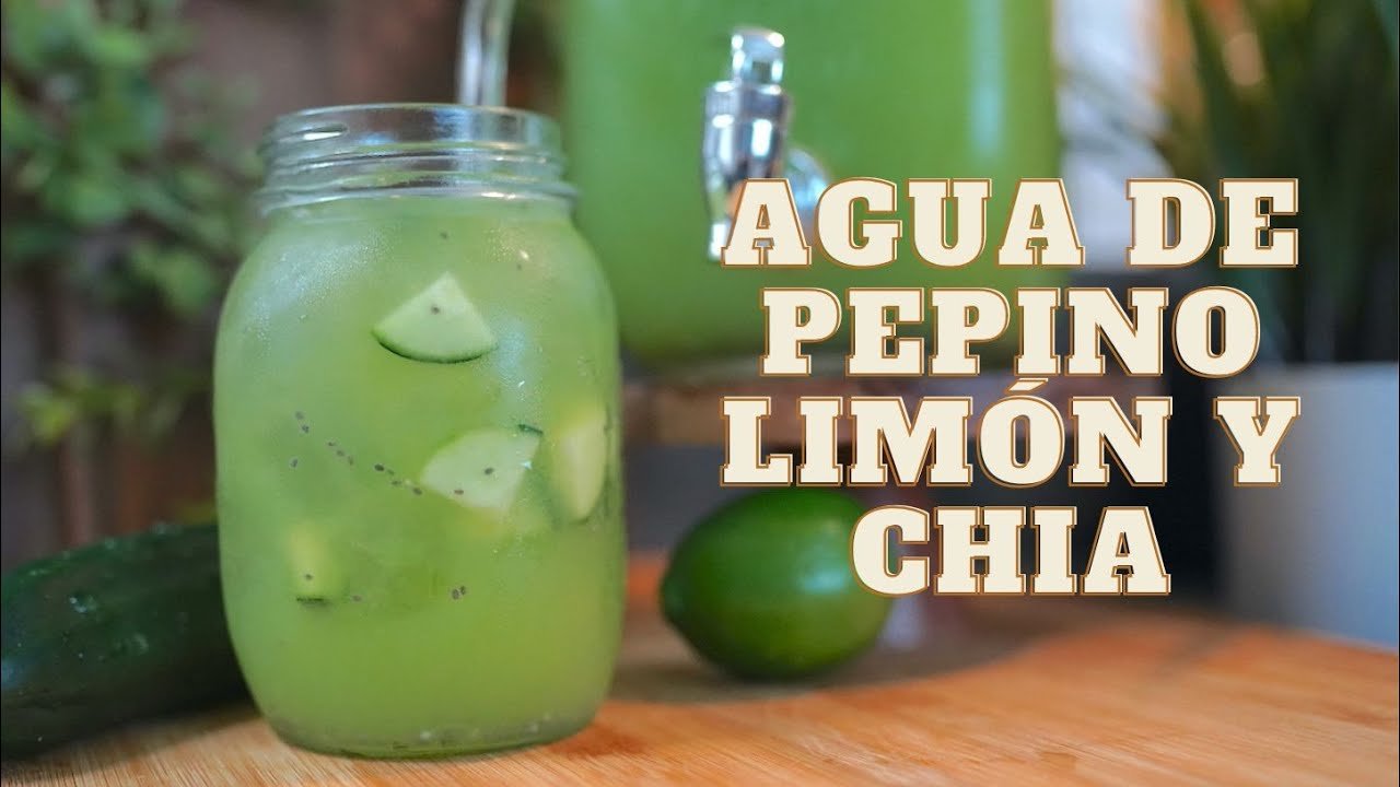 Agua fresca de pepino y limón