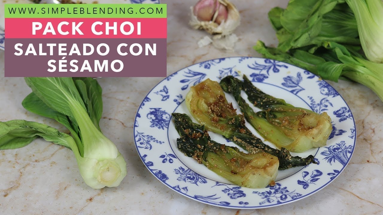 Bok choy salteado con sésamo