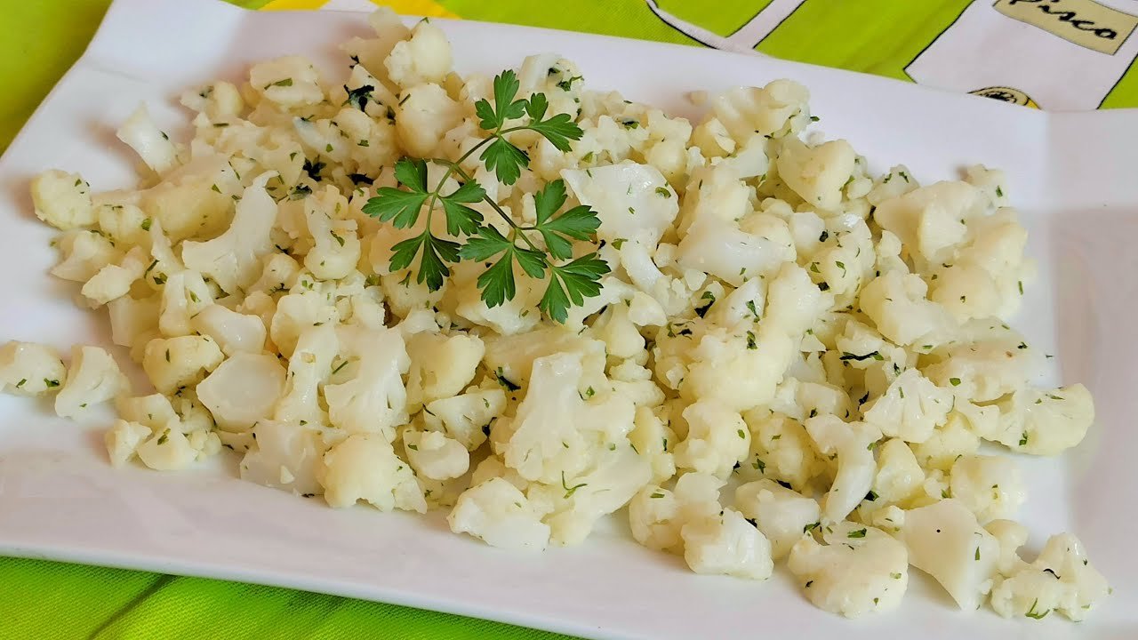 Coliflor con ajo y perejil