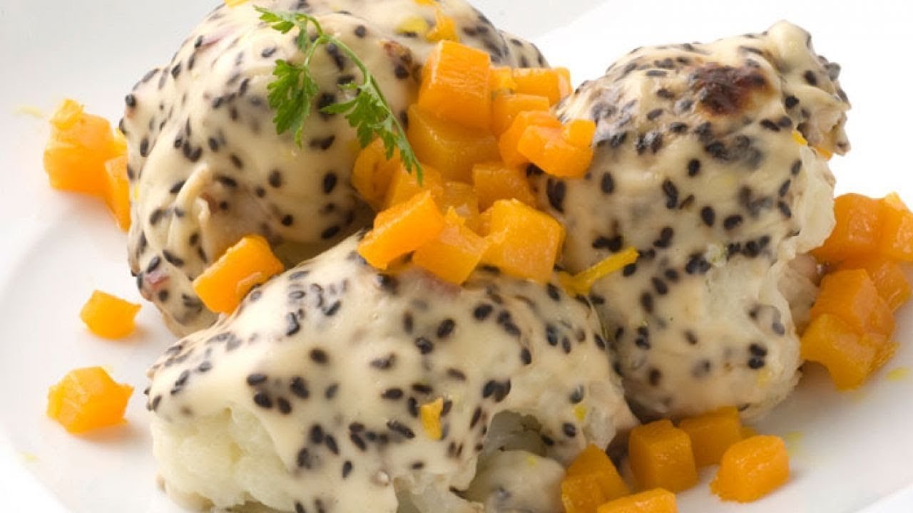 Coliflor salteada con sésamo