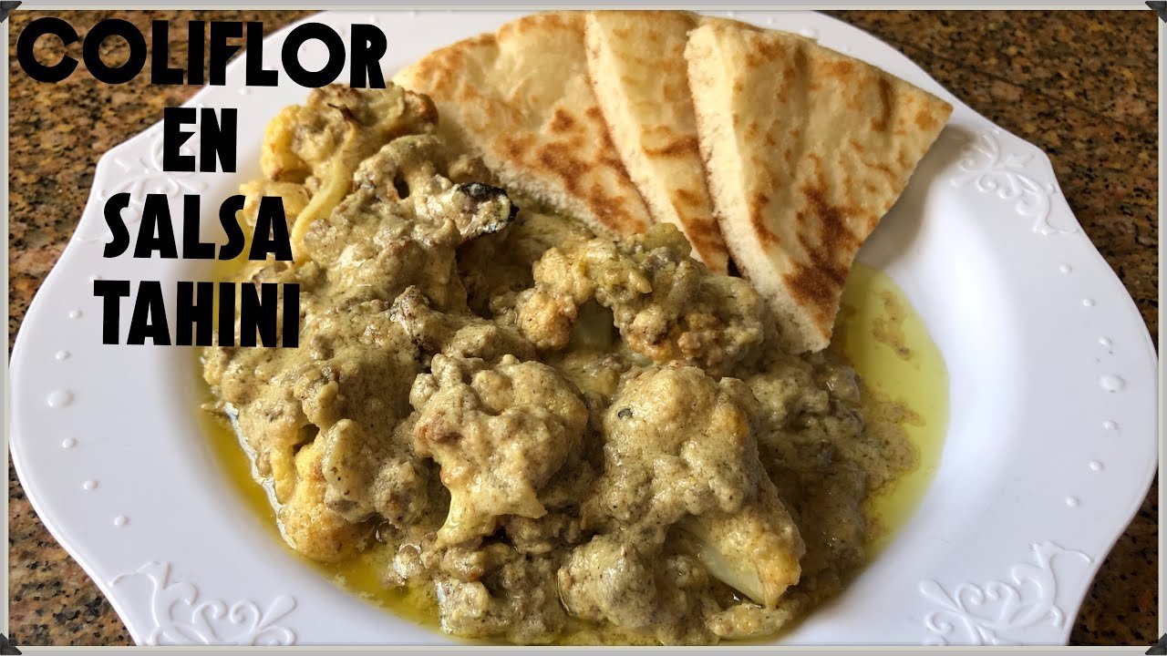 Coliflor salteada con tahini