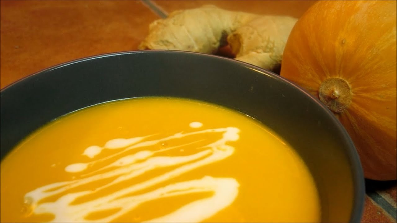Crema de calabaza y coco