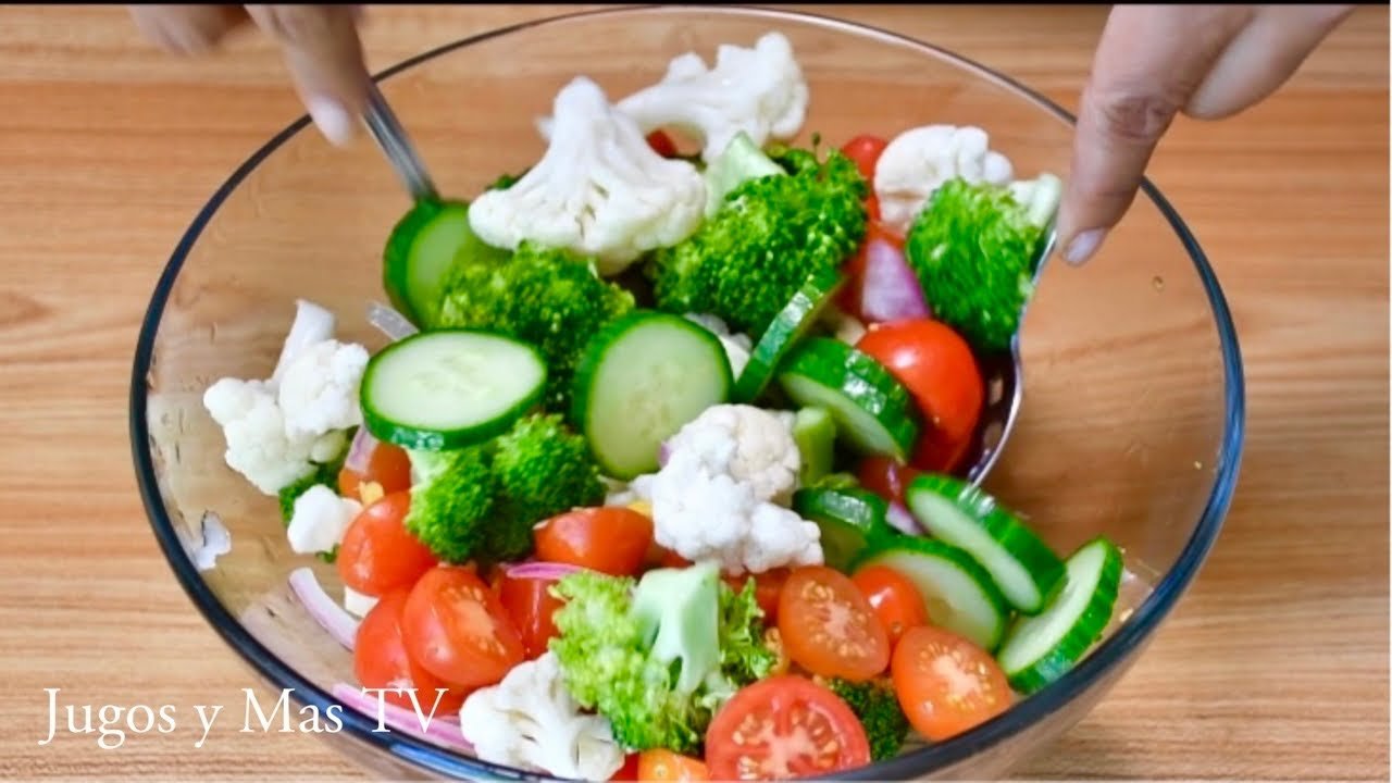 Ensalada de coliflor cocida con vinagreta