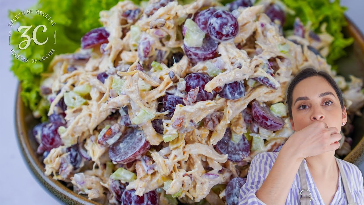 Ensalada de pollo con uvas