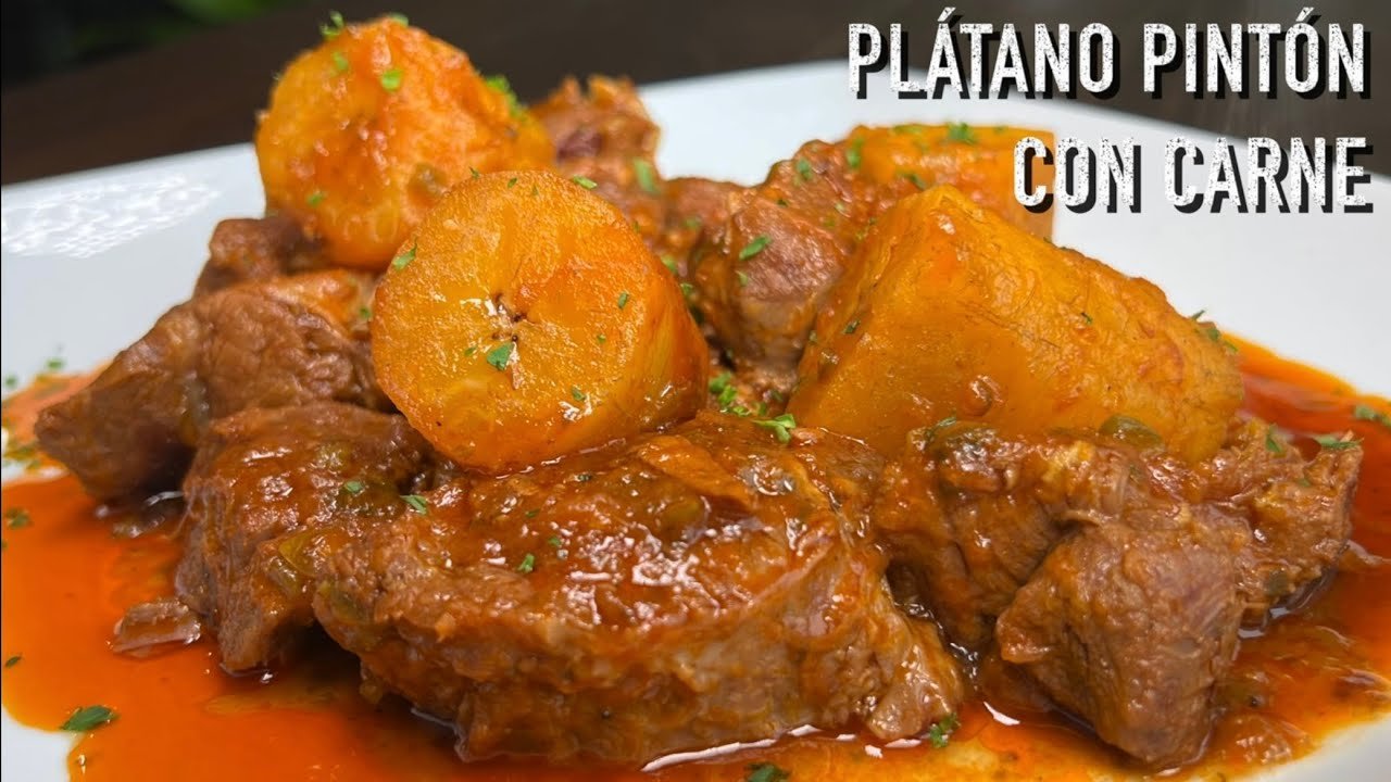 Receta de Ahogado de carne con plátano verde
