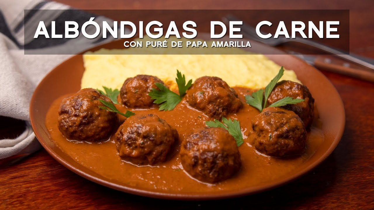 Receta de Albóndigas con puré