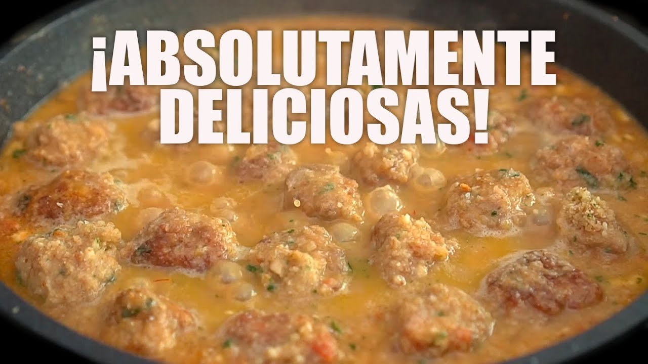 Receta de Albondigas de res en salsa de almendras y tomates