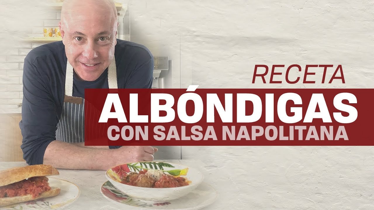 Receta de Albondigas en salsa napolitana.