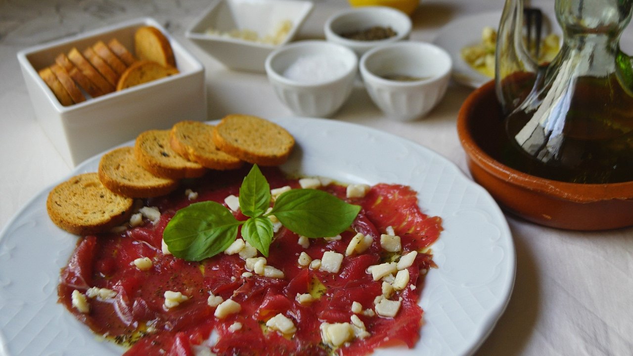 Receta de Aperitivos para Navidad: carpaccio de ternera