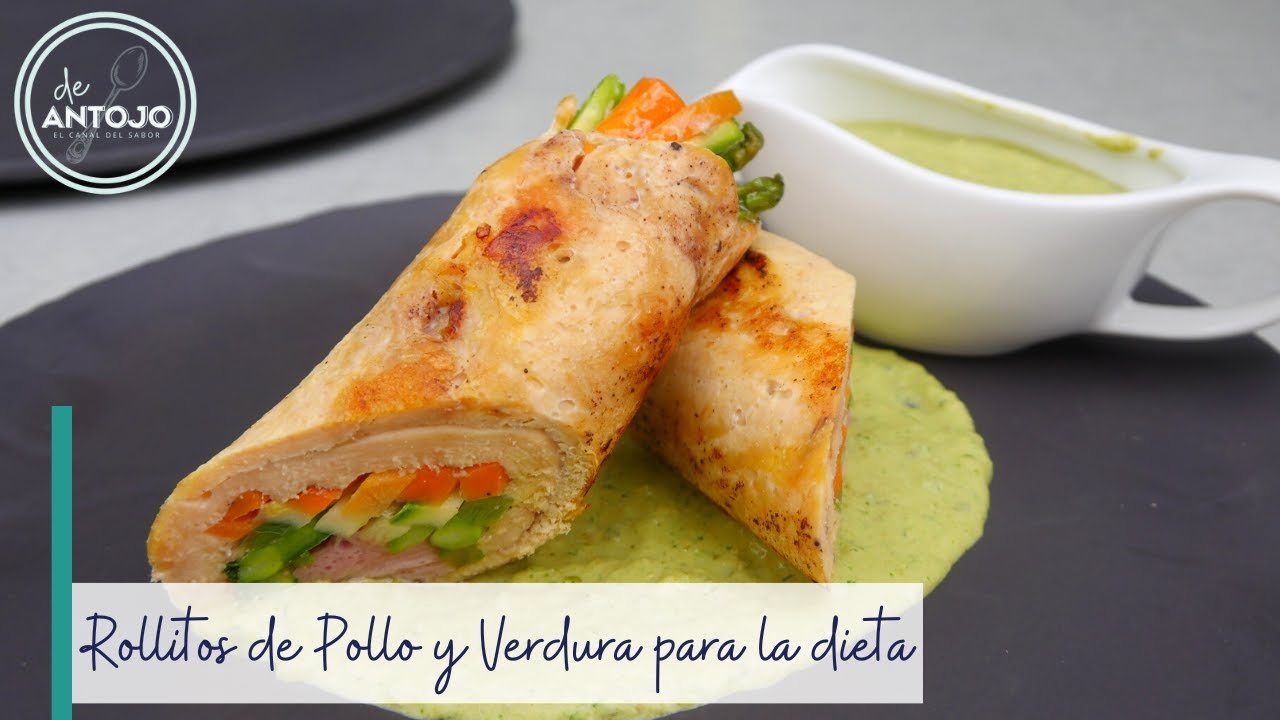 Receta de Arrollado de pollo con verduras