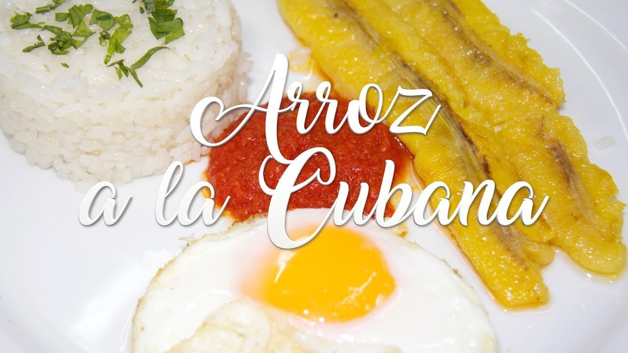 Receta de Arroz a la cubana con plátano