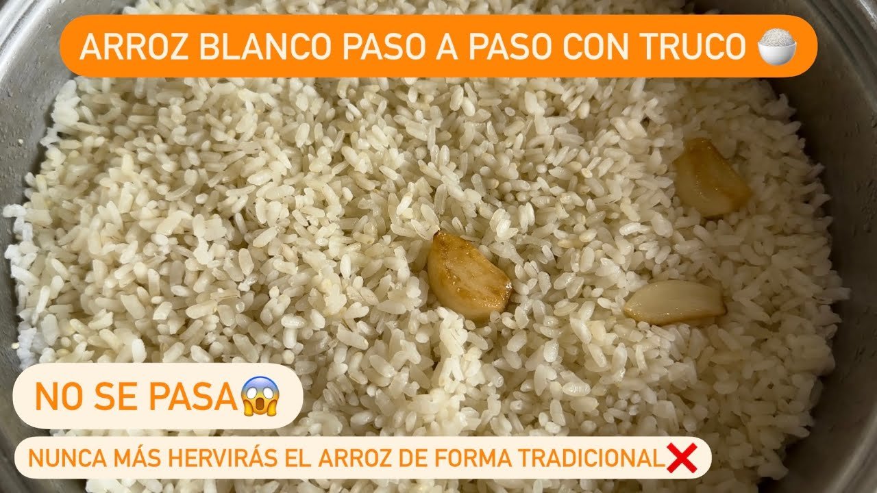 Receta de Arroz blanco hervido