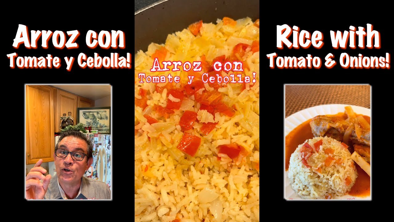 Receta de Arroz con Cebolla Morron y tomate