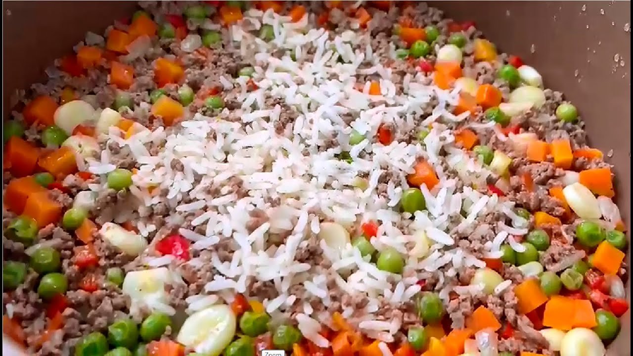 Receta de Arroz con carne molida