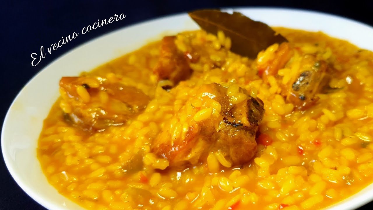 Receta de Arroz con costillas de cerdo ibérico