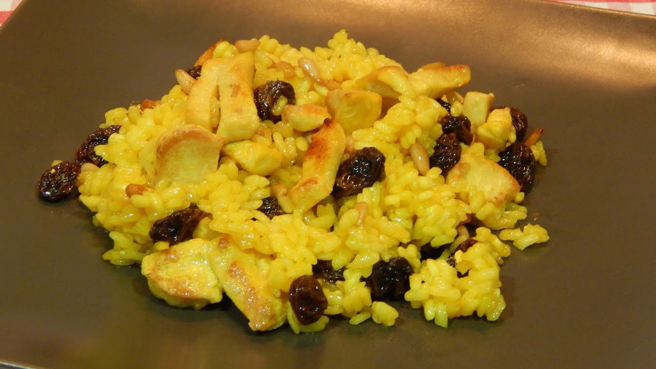 Receta de Arroz con pasas y piñones