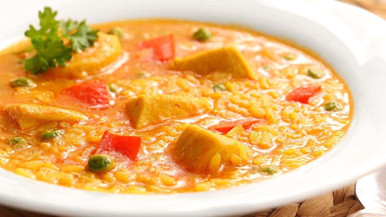 Receta de Arroz con pollo caldoso