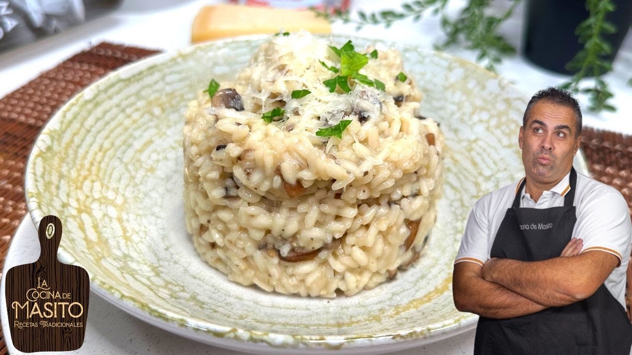 Receta de Arroz con seta y nata