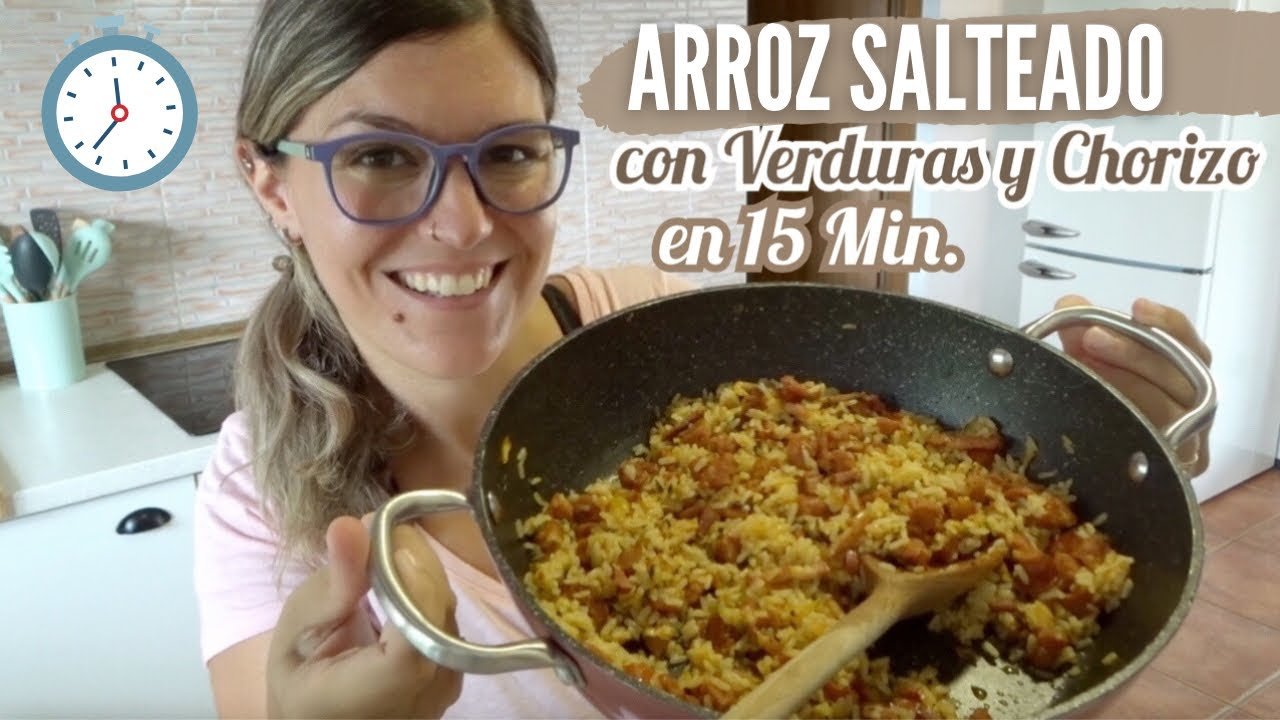 Receta de Arroz con verduras y chorizo