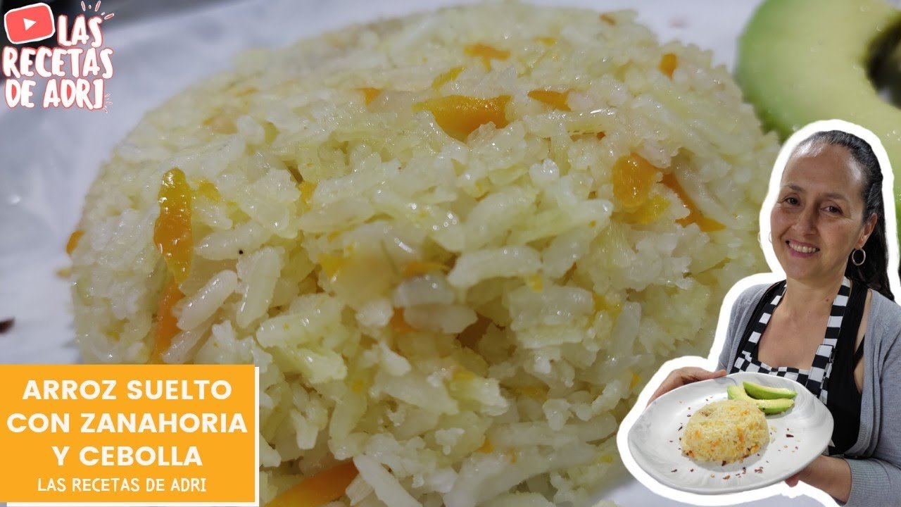 Receta de Arroz con zanahoria y cebolla