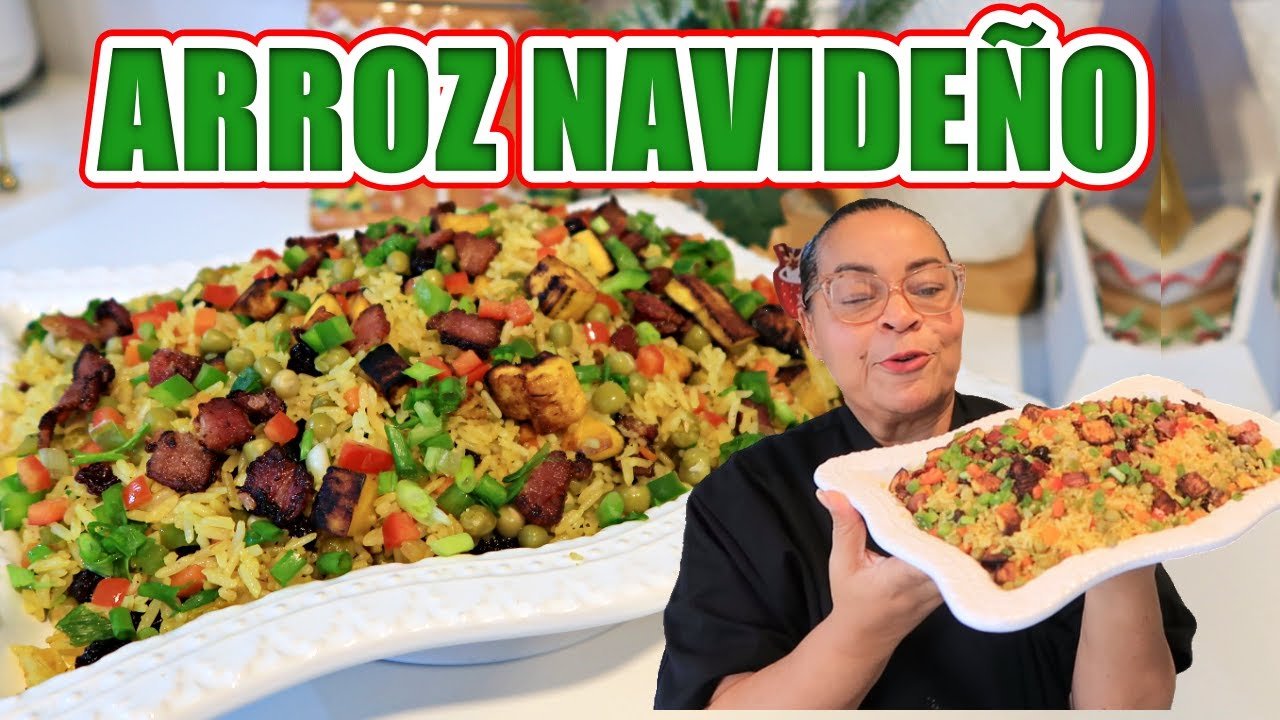 Receta de Arroz navideño dominicano