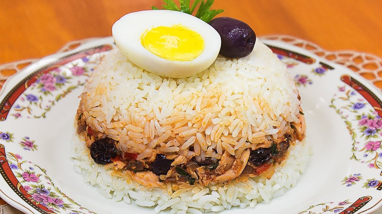 Receta de Arroz tapado de atún