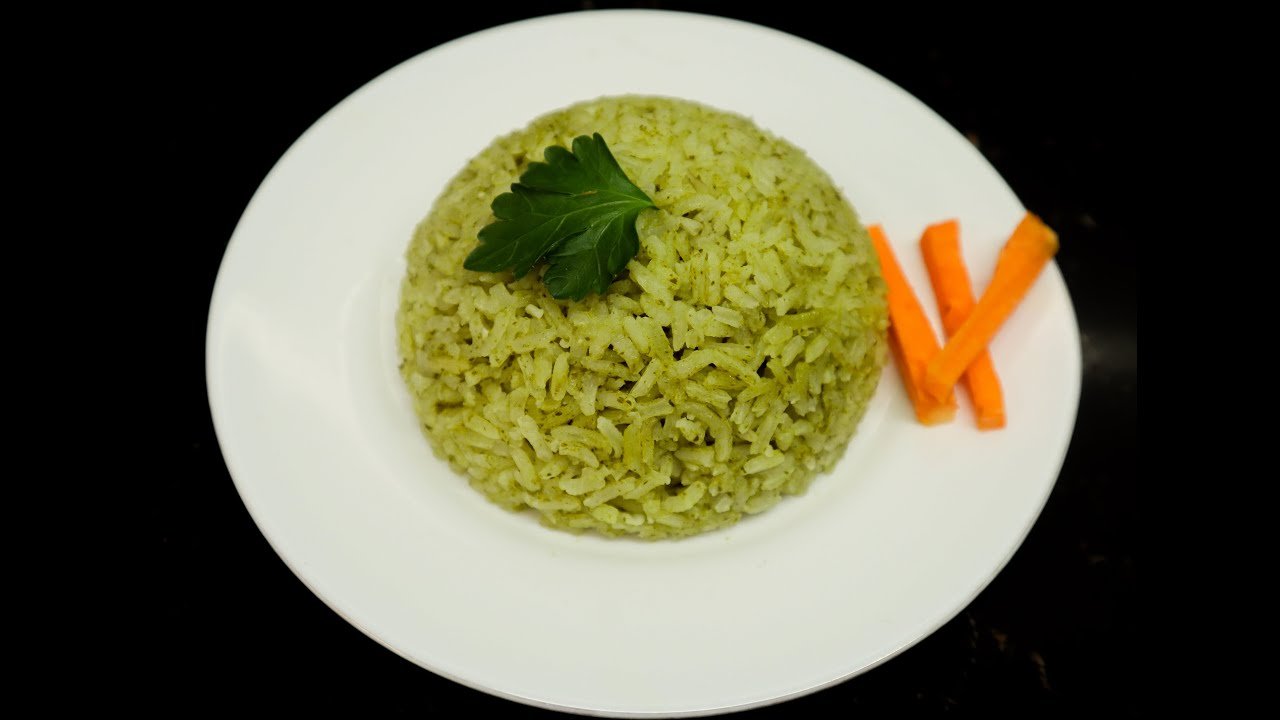 Receta de Arroz verde con perejil
