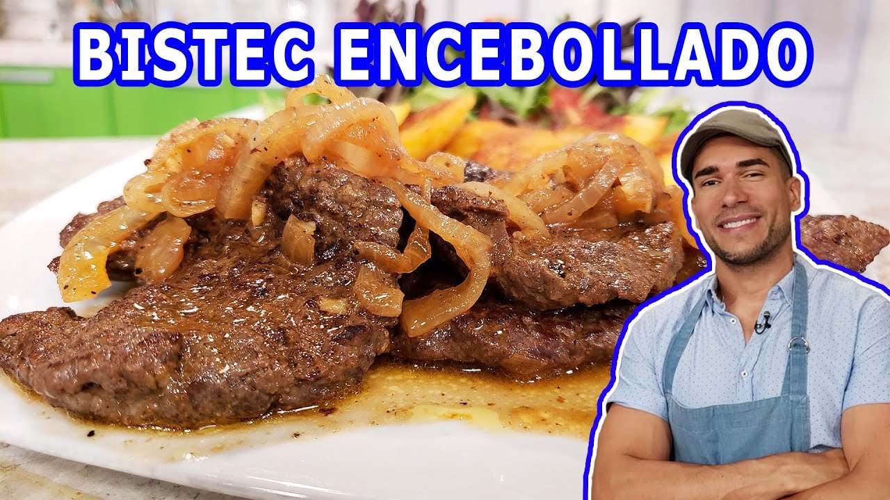 Receta de Bistec encebollado