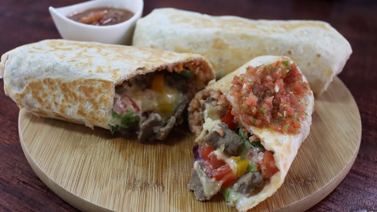Receta de Burritos de carne y queso