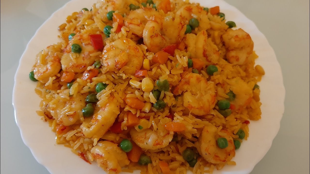 Receta de Camarones en arroz