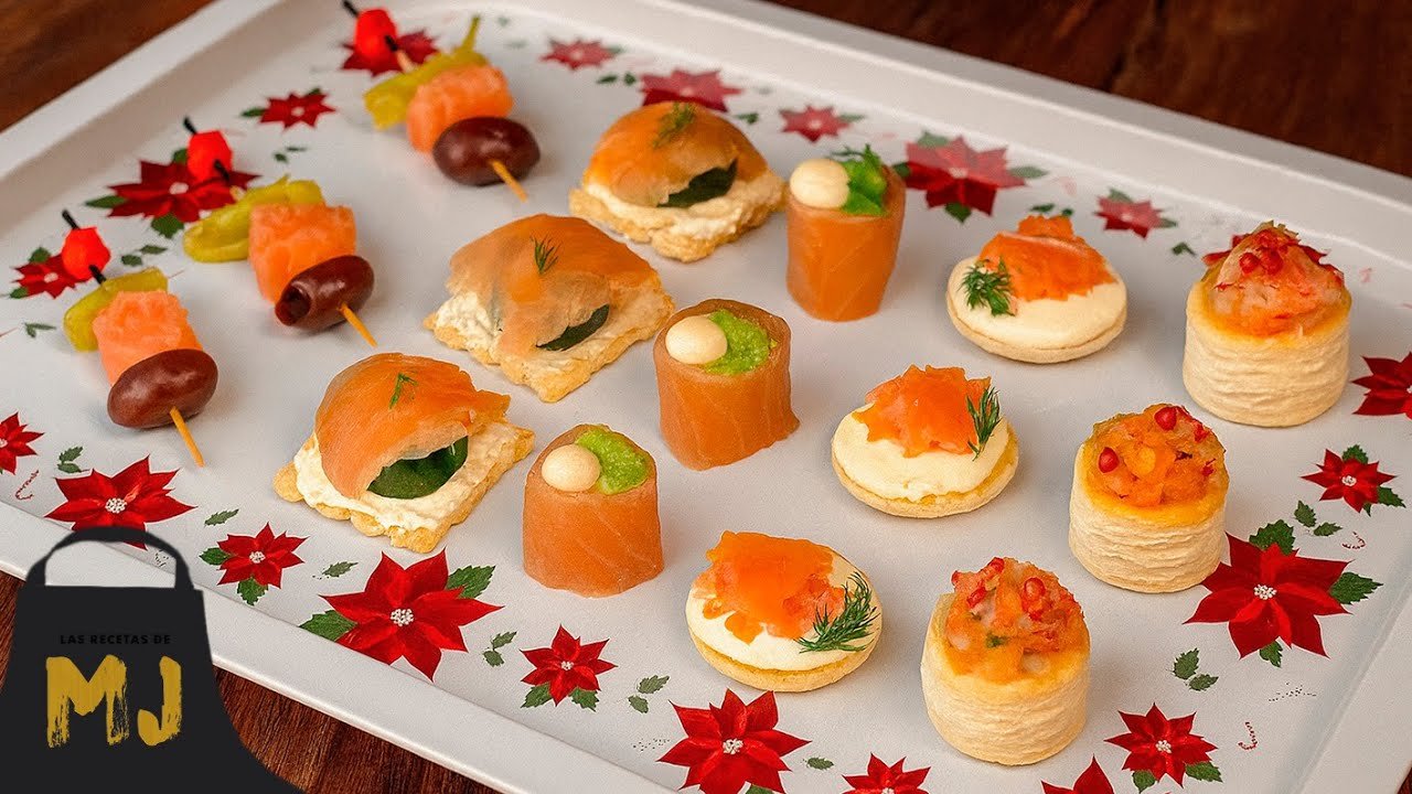 Receta de Canapés de salmón ahumado y queso