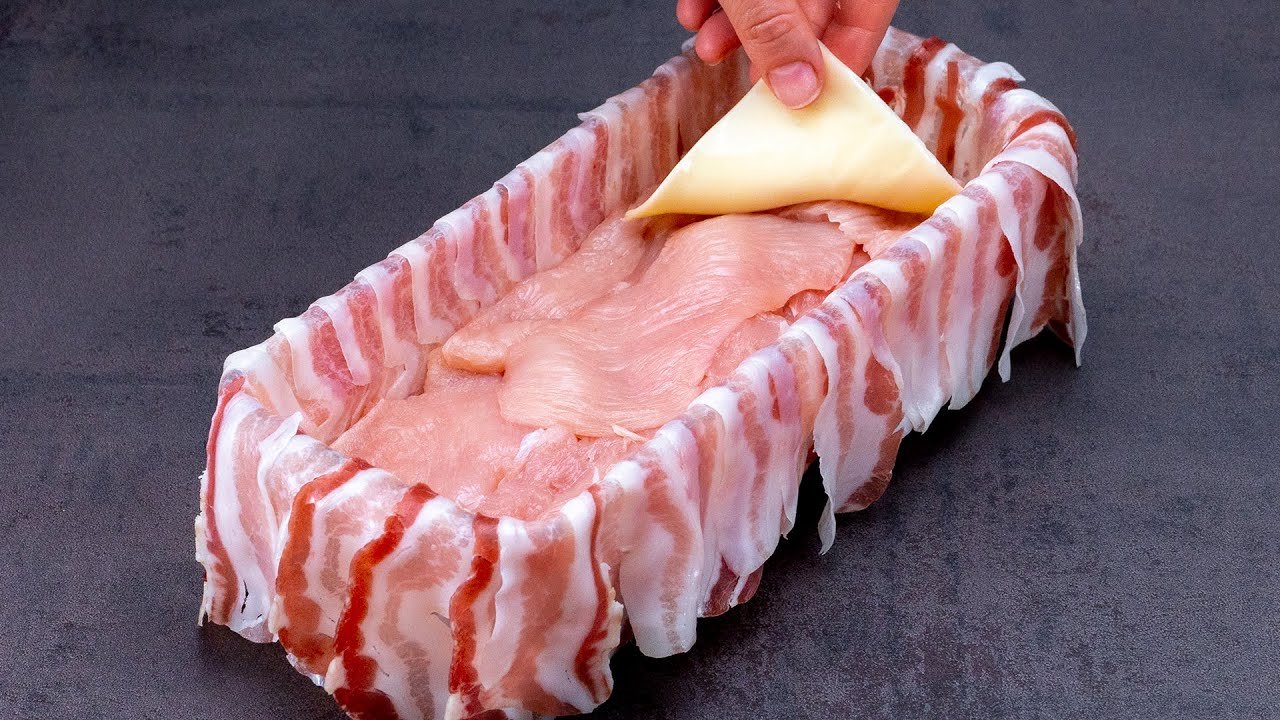 Receta de Canastas de pollo y bacon